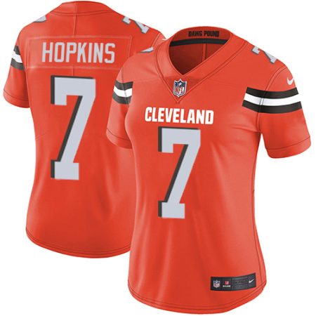 cheap Browns #7 Dustin Hopkins Orange Alternate Women's Stitched NFL Vapor Untouchable Limited Jersey