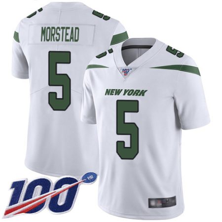 elite Jets #5 Thomas Morstead White Men's Stitched NFL 100th Season Vapor Limited Jersey