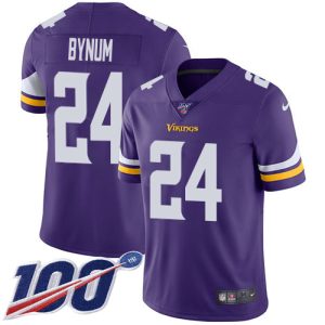 elite Vikings #24 Camryn Bynum Purple Team Color Youth Stitched NFL 100th Season Vapor Limited Jersey