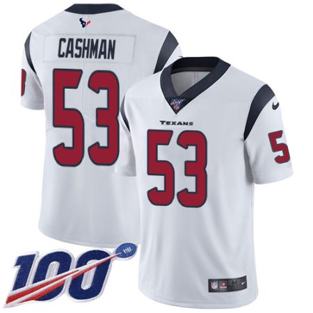 texans #53 blake cashman white men's stitched nfl 100th season vapor untouchable limited wholesale jersey