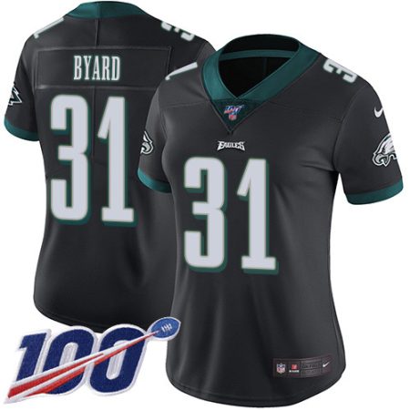 eagles #31 kevin byard black alternate women's stitched nfl 100th season vapor untouchable limited cheap jersey