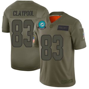 Dolphins #83 Chase Claypool Camo Men's Stitched NFL Limited 2019 Salute To Service Jersey