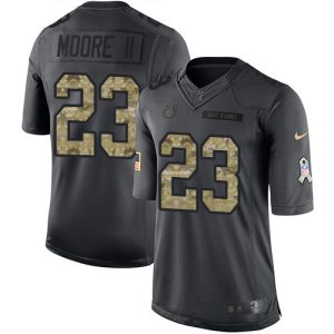 Colts #23 Kenny Moore II Black Men's Stitched NFL Limited 2016 Salute to Service Jersey