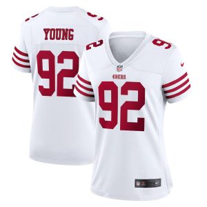 San Francisco 49ers #92 Chase Young White Women's 2022-23 NFL Game Jersey