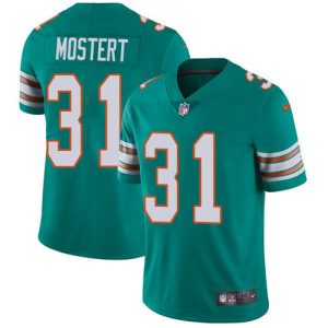 Dolphins #31 Raheem Mostert Aqua Green Alternate Youth Stitched NFL Vapor Untouchable Limited Jersey