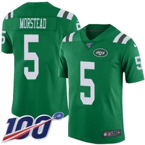 elite Jets #5 Thomas Morstead Green Men's Stitched NFL Limited Rush 100th Season Jersey