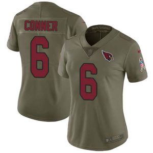 cardinals #6 james conner olive women's stitched nfl limited 2017 salute to service elite jersey