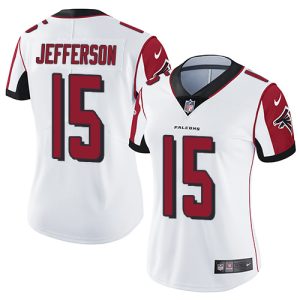 Falcons #15 Van Jefferson White Stitched Women's NFL Vapor Untouchable Limited Jersey