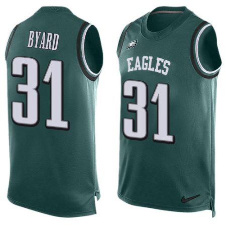 eagles #31 kevin byard green team color men's stitched nfl limited tank top wholesale jersey