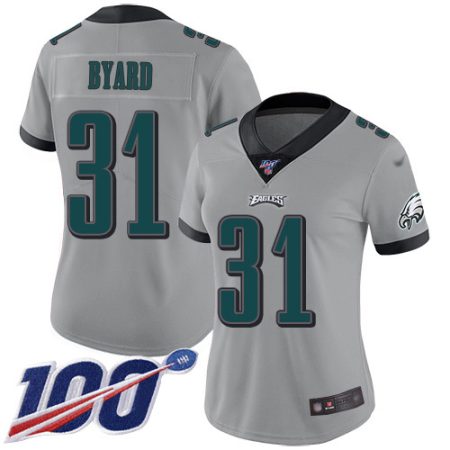 Eagles #31 Kevin Byard Silver Women's Stitched NFL Limited Inverted Legend 100th Season Jersey