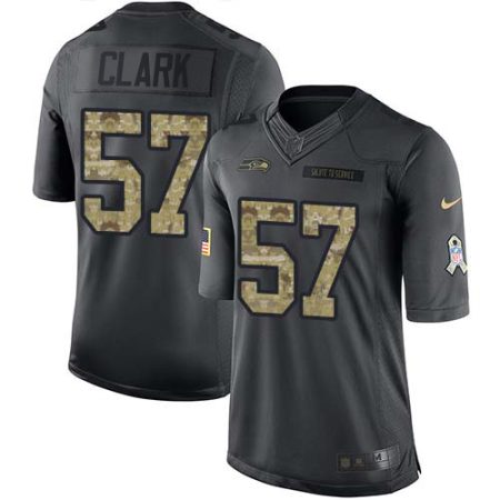 seahawks #57 frank clark black men's stitched nfl limited 2016 salute to service cheap jersey