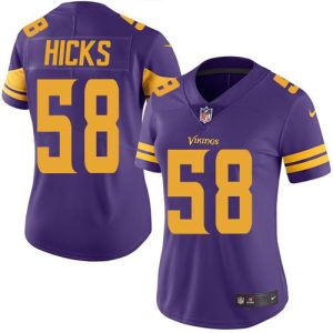 vikings #58 jordan hicks purple women's stitched nfl limited rush cheap jersey