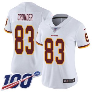 cheap Commanders #83 Jamison Crowder White Women's Stitched NFL 100th Season Vapor Limited Jersey