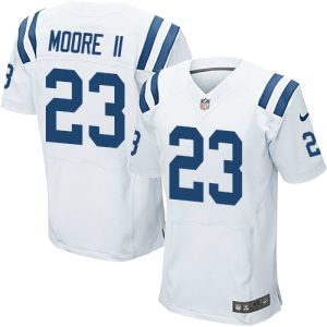 Colts #23 Kenny Moore II White Men's Stitched NFL Elite Jersey