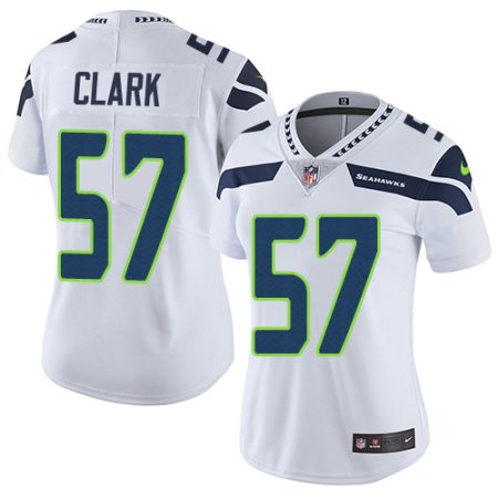 wholesale Seahawks #57 Frank Clark White Women's Stitched NFL Vapor Untouchable Limited Jersey