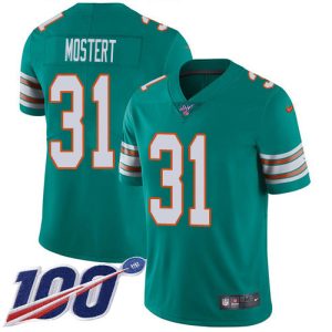 dolphins #31 raheem mostert aqua green alternate youth stitched nfl 100th season vapor untouchable limited cheap jersey