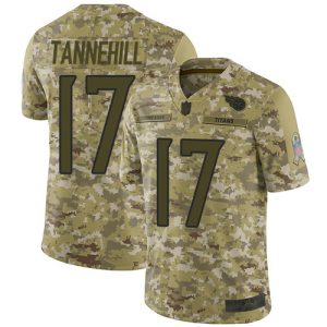 Titans #17 Ryan Tannehill Camo Youth Stitched NFL Limited 2018 Salute To Service Jersey