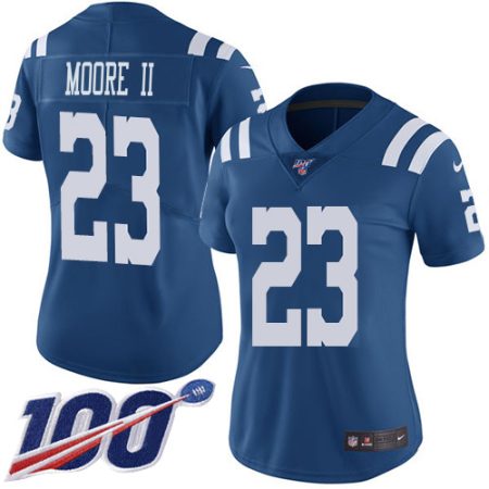 colts #23 kenny moore ii royal blue women's stitched nfl limited rush 100th season wholesale jersey