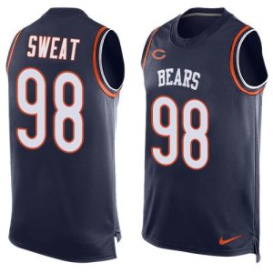 bears #98 montez sweat navy blue team color men's stitched nfl limited tank top cheap jersey