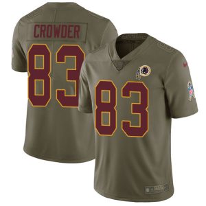 Commanders #83 Jamison Crowder Olive Youth Stitched NFL Limited 2017 Salute To Service Jersey