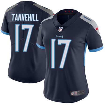 titans #17 ryan tannehill navy blue team color women's stitched nfl vapor untouchable limited elite jersey