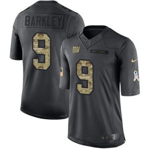 Giants #9 Matt Barkley Black Youth Stitched NFL Limited 2016 Salute to Service Jersey