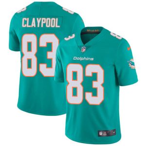 dolphins #83 chase claypool aqua green team color men's stitched nfl vapor untouchable limited cheap jersey