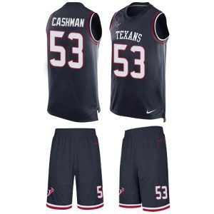 cheap Texans #53 Blake Cashman Navy Blue Team Color Men's Stitched NFL Limited Tank Top Suit Jersey