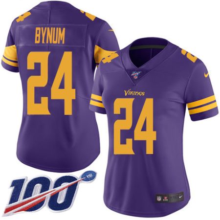 cheap Vikings #24 Camryn Bynum Purple Women's Stitched NFL Limited Rush 100th Season Jersey