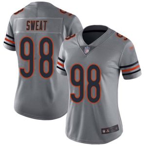 cheap Bears #98 Montez Sweat Silver Women's Stitched NFL Limited Inverted Legend Jersey