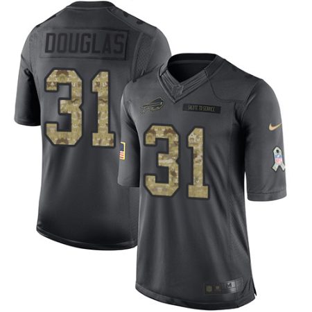 Bills #31 Rasul Douglas Black Men's Stitched NFL Limited 2016 Salute to Service Jersey