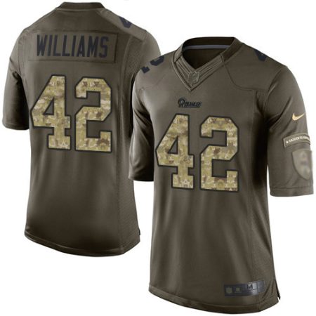 cheap Rams #23 Kyren Williams Green Youth Stitched NFL Limited 2015 Salute to Service Jersey