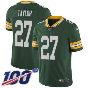 Packers #27 Patrick Taylor Green Team Color Youth Stitched NFL 100th Season Vapor Untouchable Limited Jersey