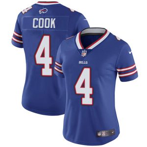 Bills #4 James Cook Royal Blue Team Color Women's Stitched NFL Vapor Untouchable Limited Jersey