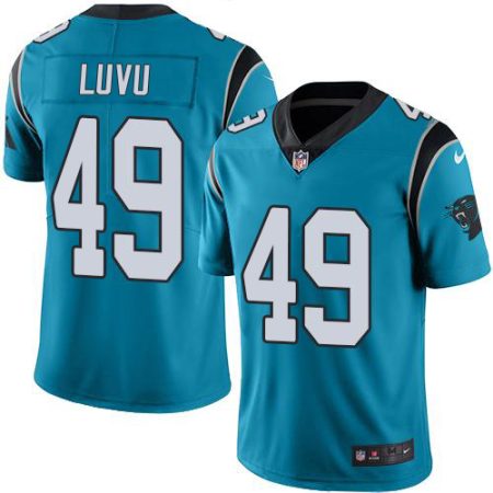 Panthers #49 Frankie Luvu Blue Youth Stitched NFL Limited Rush Jersey