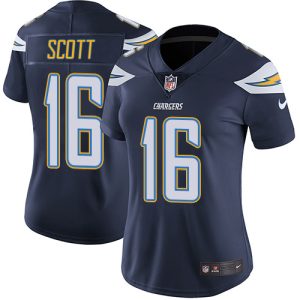 Chargers #16 J.K. Scott Navy Blue Team Color Women's Stitched NFL Vapor Untouchable Limited Jersey