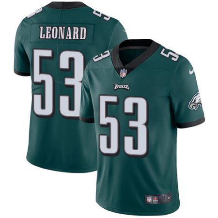 Eagles #53 Shaquille Leonard Green Team Color Men's Stitched NFL Vapor Untouchable Limited Jersey