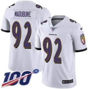 cheap Ravens #92 Justin Madubuike White Men's Stitched NFL 100th Season Vapor Untouchable Limited Jersey