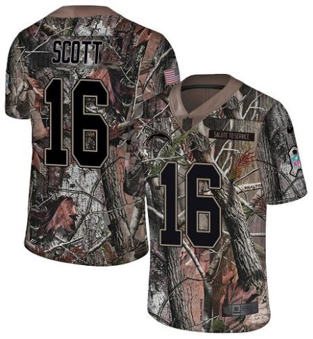 Chargers #16 J.K. Scott Camo Youth Stitched NFL Limited Rush Realtree Jersey