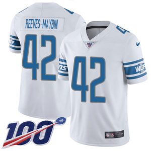 elite Lions #42 Jalen Reeves-Maybin White Youth Stitched NFL 100th Season Vapor Untouchable Limited Jersey