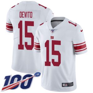 Giants #15 Tommy DeVito White Youth Stitched NFL 100th Season Vapor Untouchable Limited Jersey