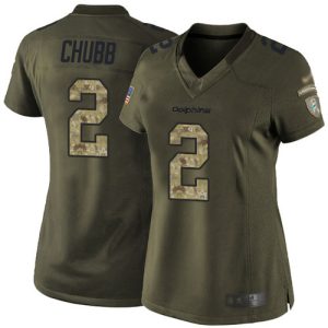 Dolphins #2 Bradley Chubb Green Women's Stitched NFL Limited 2015 Salute to Service Jersey