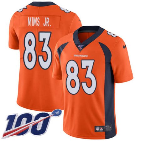 elite Broncos #83 Marvin Mims Jr. Orange Team Color Men's Stitched NFL 100th Season Vapor Untouchable Limited Jersey