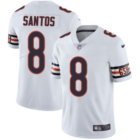 bears #8 cairo santos white white men's stitched nfl vapor untouchable limited elite jersey