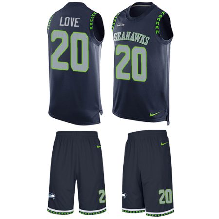 Seahawks #20 Julian Love Steel Blue Team Color Men's Stitched NFL Limited Tank Top Suit Jersey