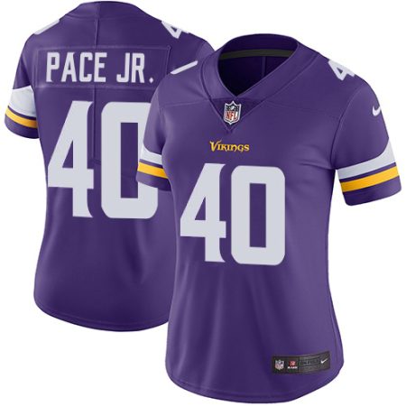 vikings #40 ivan pace jr. purple team color women's stitched nfl vapor untouchable limited cheap jersey