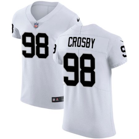 wholesale Raiders #98 Maxx Crosby White Men's Stitched NFL New Elite Jersey