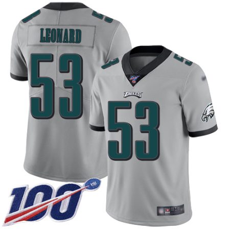 cheap Eagles #53 Shaquille Leonard Silver Youth Stitched NFL Limited Inverted Legend 100th Season Jersey