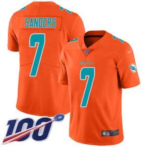 cheap Dolphins #7 Jason Sanders Orange Youth Stitched NFL Limited Inverted Legend 100th Season Jersey