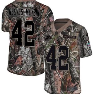 Lions #42 Jalen Reeves-Maybin Camo Youth Stitched NFL Limited Rush Realtree Jersey